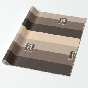 Monogramm der Farbpalette der Mocha Geschenkpapier
