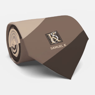 Monogramm der Farbpalette der Mocha Krawatte