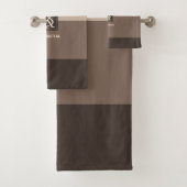 Monogramm der Farbpalette Mocha Badhandtuch Set (Insitu)