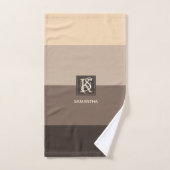 Monogramm der Farbpalette Mocha Badhandtuch Set (Handtuch)