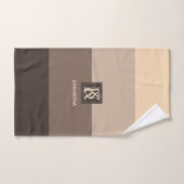 Monogramm der Farbpalette Mocha Badhandtuch Set (Handtuch)