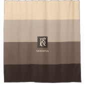 Monogramm der Farbpalette Mocha Duschvorhang (Vorderseite)