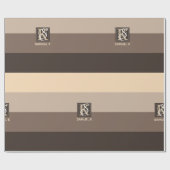 Monogramm der Farbpalette Mocha Geschenkpapier (Flach)