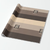 Monogramm der Farbpalette Mocha Geschenkpapier (Ungerollt)