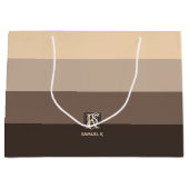Monogramm der Farbpalette Mocha Große Geschenktüte (Vorderseite)