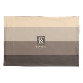 Monogramm der Farbpalette Mocha Kissenbezug (Rückseite)