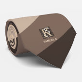 Monogramm der Farbpalette Mocha Krawatte (Gerollt)