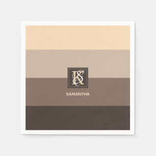 Monogramm der Farbpalette Mocha Serviette