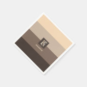 Monogramm der Farbpalette Mocha Serviette (Ecke)