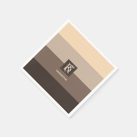Monogramm der Farbpalette Mocha Serviette (Ecke)