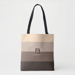 Monogramm der Farbpalette Mocha Tasche