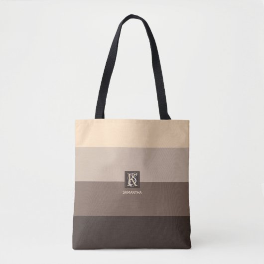 Monogramm der Farbpalette Mocha Tasche (Vorderseite)