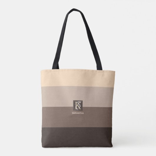 Monogramm der Farbpalette Mocha Tasche (Rückseite)