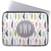 Monogramm der Federn und Pfeile Laptopschutzhülle (Vorderseite)
