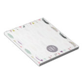 Monogramm der Federn und Pfeile Notizblock (angewinkelt)