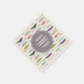 Monogramm der Federn und Pfeile Serviette (Ecke)