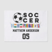 Monogramm der Fußball-Weltflaggen Seidenpapier (Vorderseite)