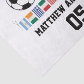 Monogramm der Fußball-Weltflaggen Seidenpapier (Ausschnitt)