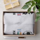 Monogramm der Fußball-Weltflaggen Seidenpapier (Geschenk)