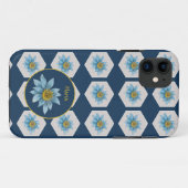 Monogramm der geometrischen Blume Case-Mate iPhone Hülle (Rückseite (Horizontal))