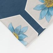 Monogramm der geometrischen Blume Fleecedecke (Ecke)