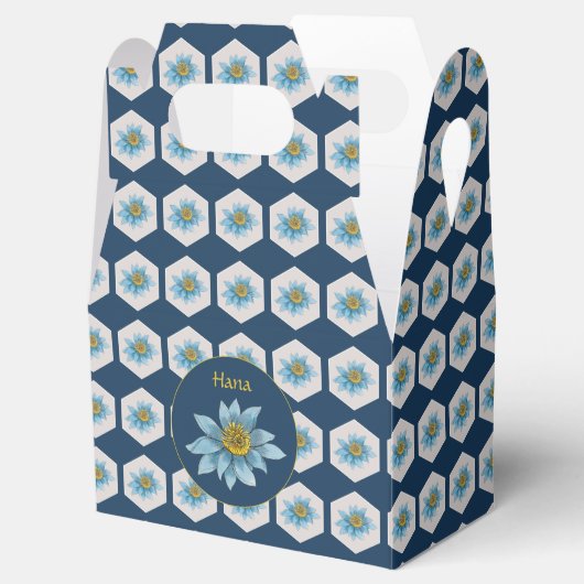 Monogramm der geometrischen Blume Geschenkschachtel (Geöffnet)