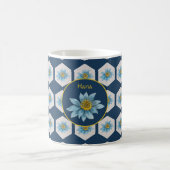 Monogramm der geometrischen Blume Kaffeetasse (Mittel)