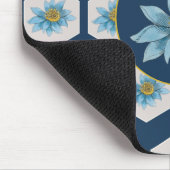 Monogramm der geometrischen Blume Mousepad (Ecke)