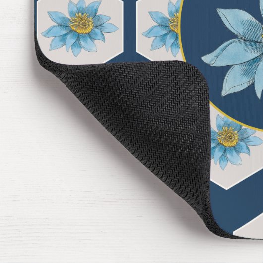 Monogramm der geometrischen Blume Mousepad (Ecke)
