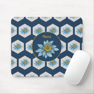 Monogramm der geometrischen Blume Mousepad