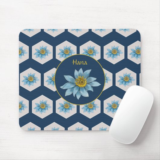 Monogramm der geometrischen Blume Mousepad (Mit Mouse)