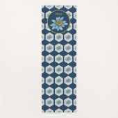 Monogramm der geometrischen Blume Yogamatte (Vorderseite)