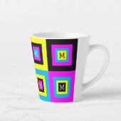 Monogramm der geometrischen Quadrate von CMYK Milchtasse (Rechts)