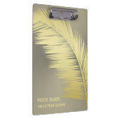 Monogramm der Golden Tropical Palm Blätter Klemmbrett (Rechts)