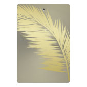 Monogramm der Golden Tropical Palm Blätter Mini Klemmbrett (Rückseite)