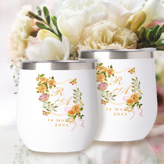 Monogramm der goldenen Rose