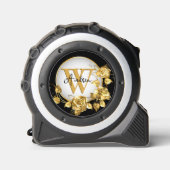 Monogramm der goldenen Rose Maßband (Vorderseite)