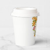 Monogramm der goldenen Rose Pappbecher (Rechts)