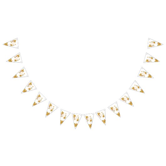 Monogramm der goldenen Rose Wimpelkette (Alle)