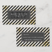 Monogramm der goldenen Streifen (Terminkarte) Terminkarte (Vorne/Hinten)