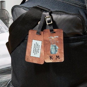 Monogramm der Golftasche Personalisiert einzigarti Gepäckanhänger