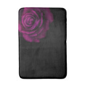 Monogramm der gotischen Blume mit Lila Rote Rose Badematte (Vorderseite Vertikal)