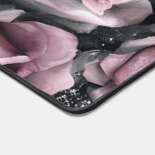 Monogramm der gotischen Rose Rosa und Schwarz Schreibtischunterlage (Ecke)