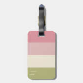 Monogramm der grauen Farbpalette der Creme Rose Gepäckanhänger (Rückseite vertikal)