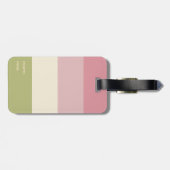 Monogramm der grauen Farbpalette der Creme Rose Gepäckanhänger (Rückseite horizontal)