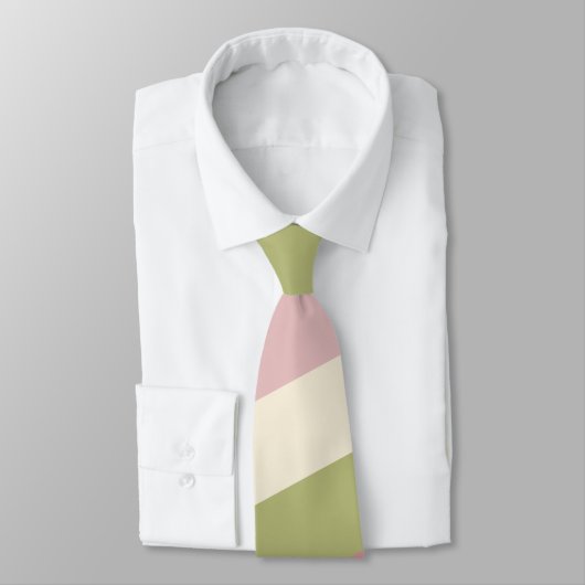 Monogramm der grauen Farbpalette der Creme Rose Krawatte (Gebunden)