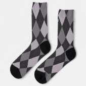 Monogramm der grauen Raute Socken (Linkes Detail)