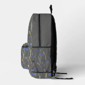 Monogramm der grauen Wildblume Bedruckter Rucksack (Rechts)