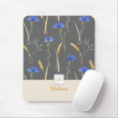 Monogramm der grauen Wildblume Mousepad (Mit Mouse)