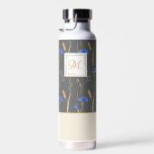 Monogramm der grauen Wildblume Trinkflasche (Rechts)